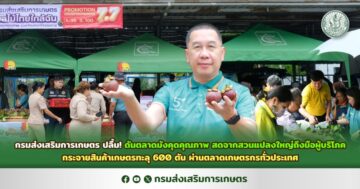 กรมส่งเสริมการเกษตร ปลื้ม! ดันตลาดมังคุดคุณภาพ สดจากสวนแปลงใหญ่ถึงมือผู้บริโภค กระจายสินค้าเกษตรทะลุ 600 ตัน ผ่านตลาดเกษตรกรทั่วประเทศ