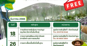 ชวนเกษตรกรและผู้สนใจฝึกอบรมการผลิตและขยายพันธุ์พืช